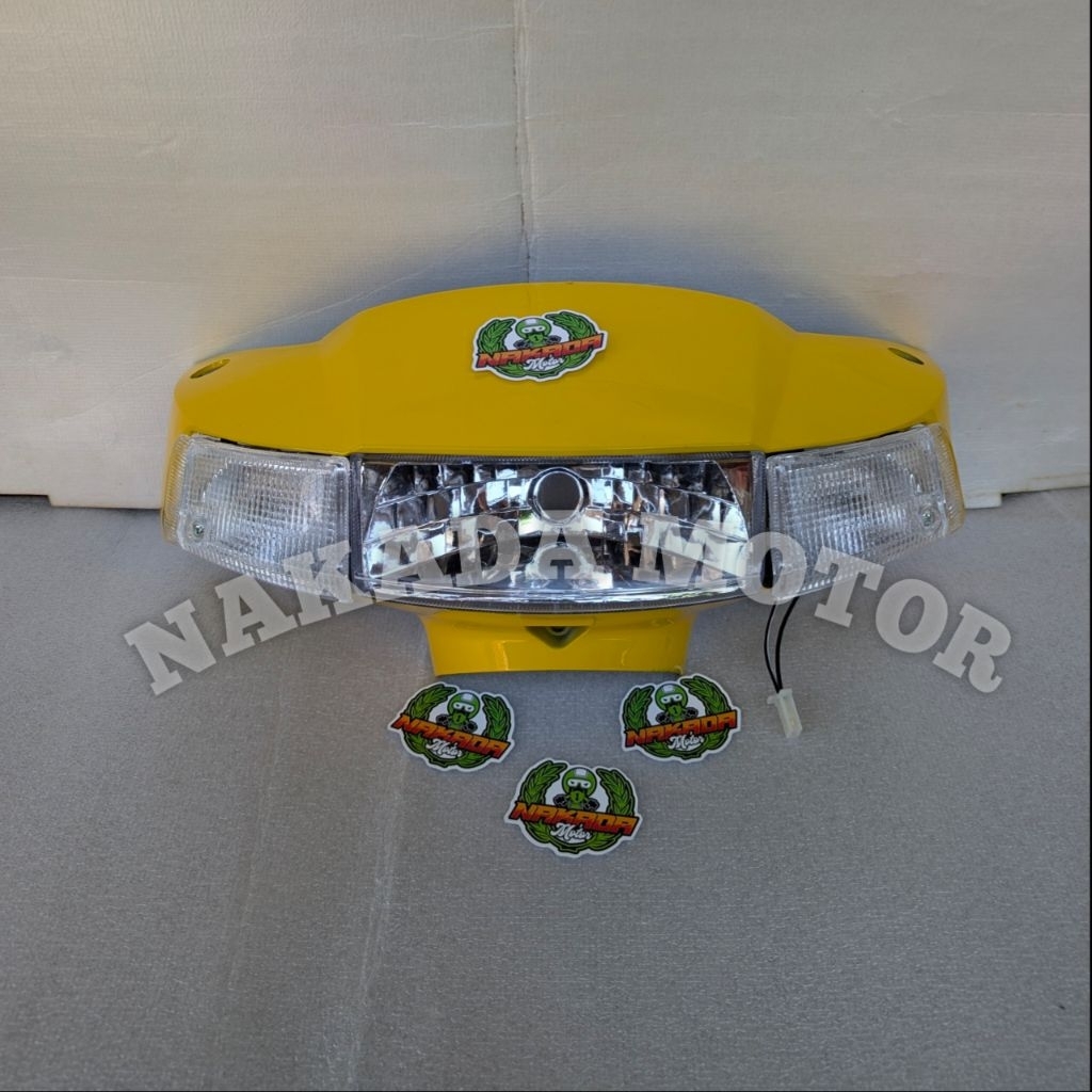 BATOK TOTOK DEPAN BELAKANG SET LAMPU SUZUKI TORNADO SHOGUN LAMA/SHOGUN KEBO WARNA KUNING/Cover Lampu