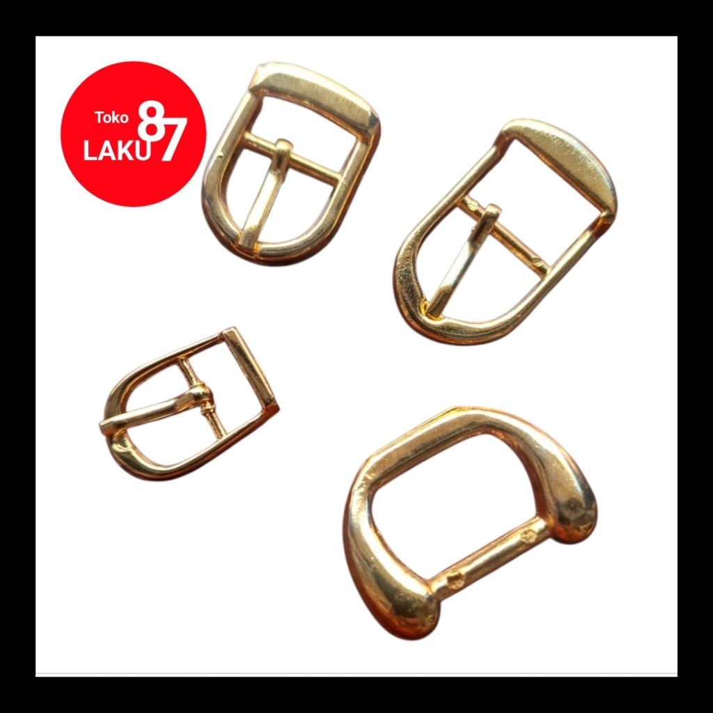 Aksesoris Sepatu Sandal Tas Ring Gesper Emas