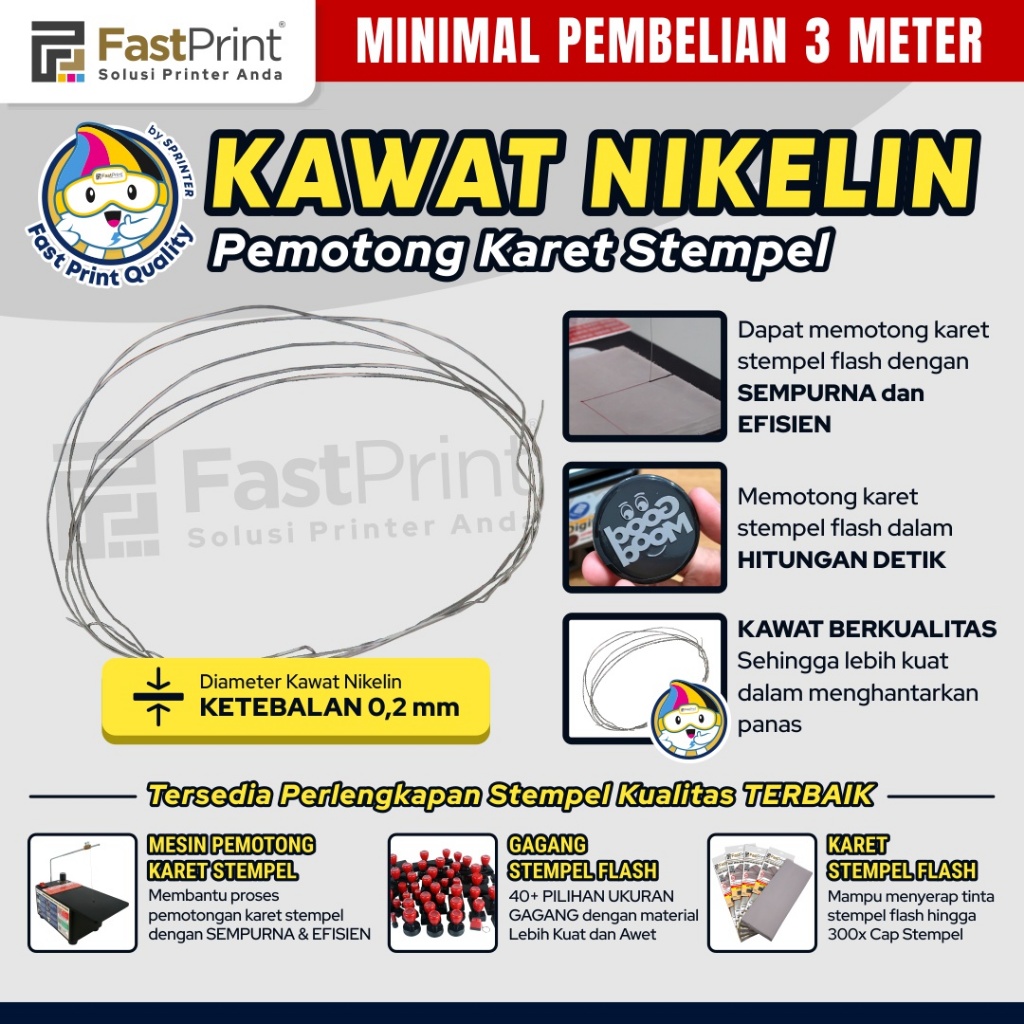 Kawat Nikelin Pemanas Pemotong Karet Stempel Flash Permeter