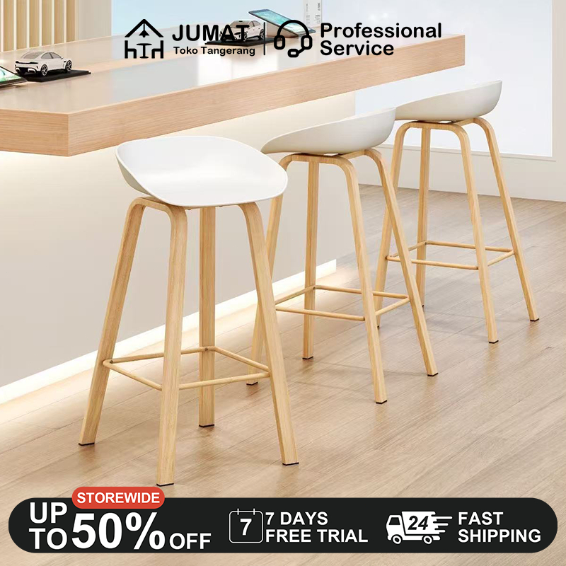 COD Kursi Bar Hidrolik kayu Kursi Minimalis Kursi Bar Kursi Tinggi Kursi Makan Furniture Modern Temp