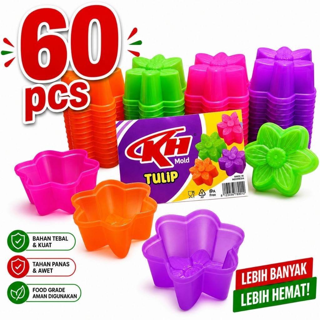 cetakan kue/cetakan puding/putu ayu bentuk bunga tulip