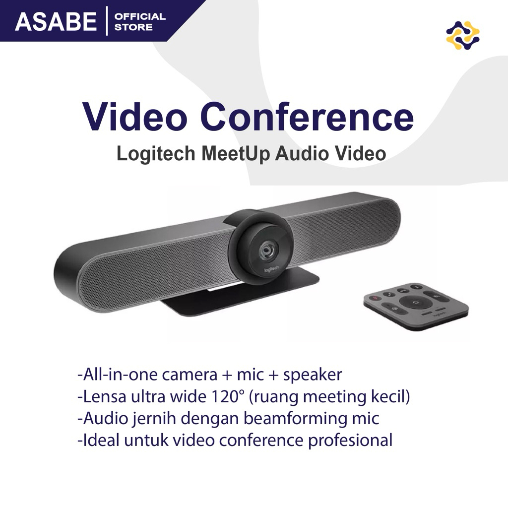 Video Conference Logitech MeetUp Audio Video | 4K Conference Camera Speaker Mic I Webcam Meeting Ori