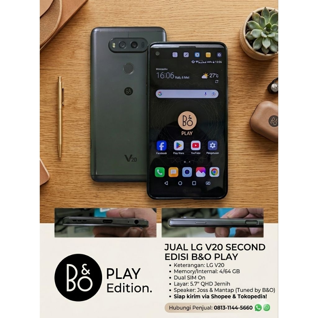 LG V20 Black 4/64 GB - Dual Sim