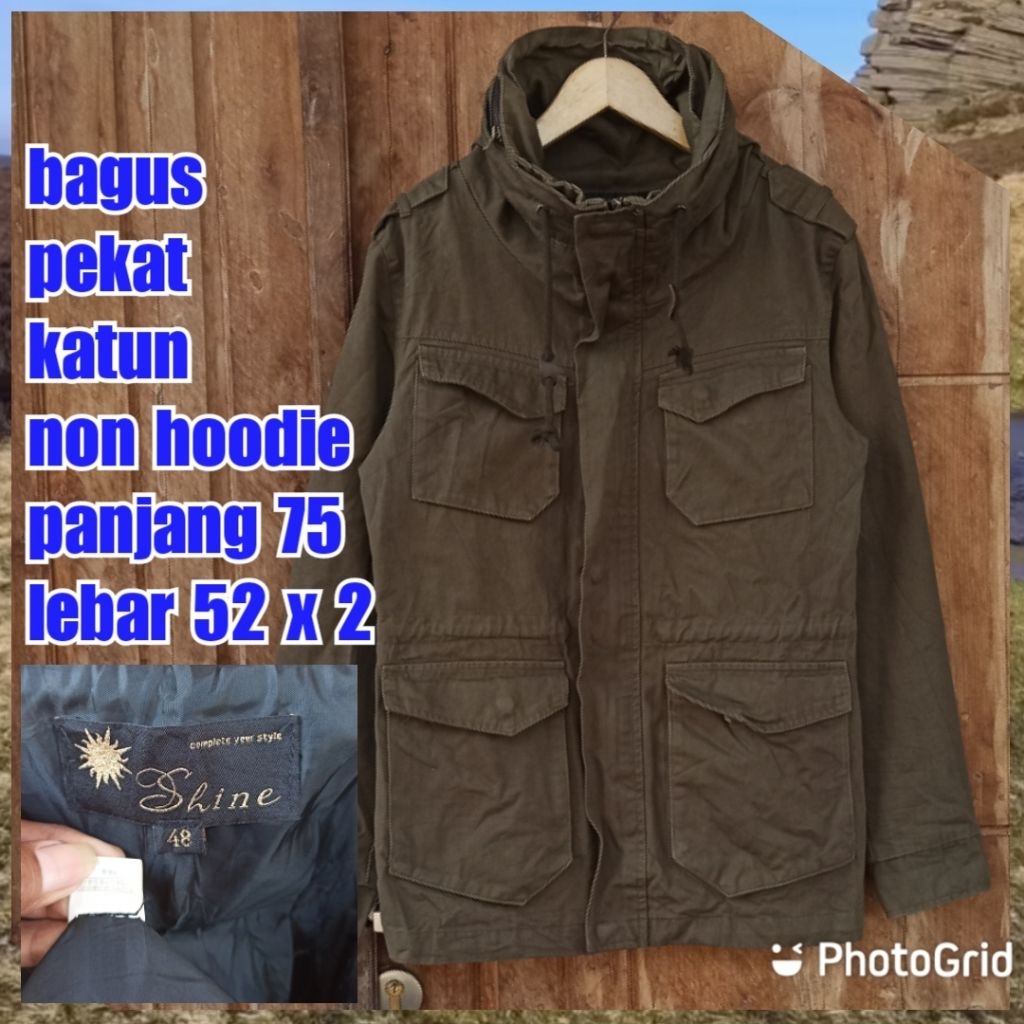 jaket parka army military green hijau m65 fashion shine korea
