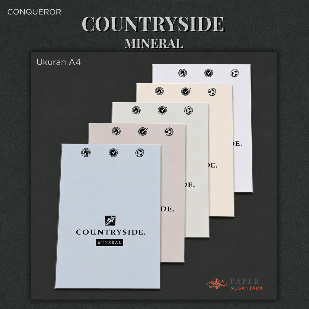 [10 Lembar] Kertas Import Conqueror Countryside Mineral Ukuran A4 | Kertas Fancy Impor Sertifikat Pi