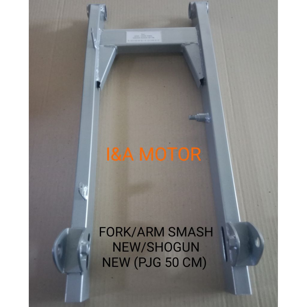 FORK/ARM SMASH NEW/SHOGUN 125 LAMA/SHOGUN R 110 NEW (LONG 50 CM ) BAHAN TEBAL SILVER