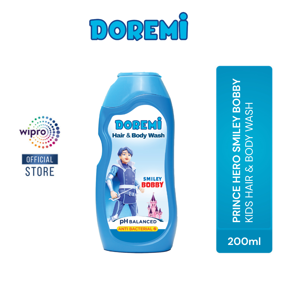 Doremi Hair & Body Wash Hero Smiley Bobby 200ml- Sabun Mandi Cair