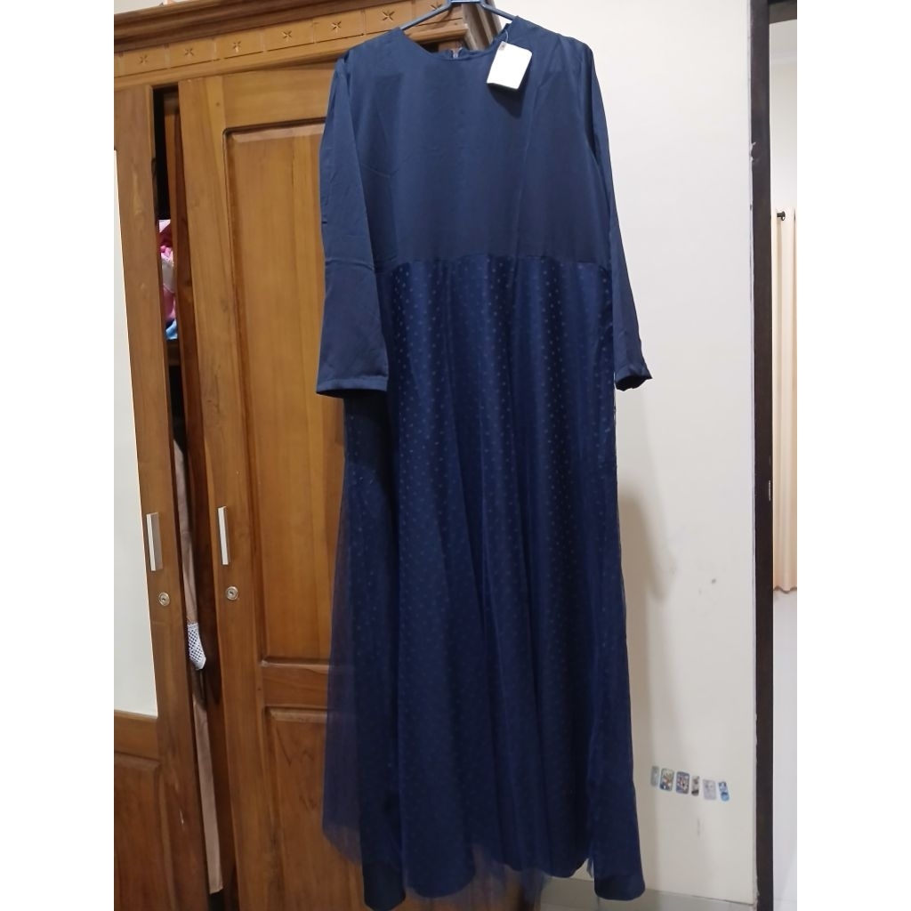 NEW Gamis Navy Kombi Tile Ld-+ 110cm