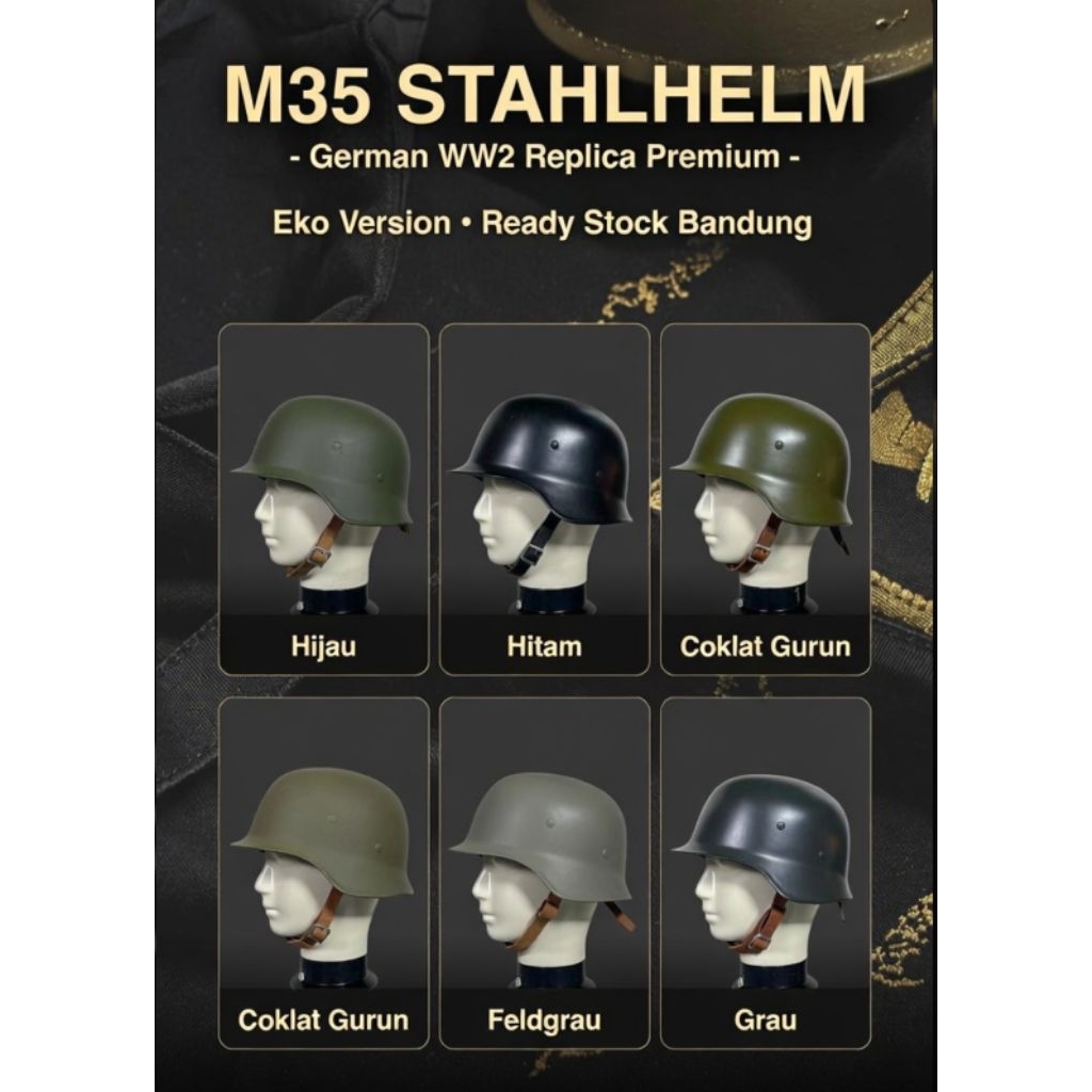 Reproduction German Helm WW2 WWII M35 Stahlhelm German WW2 Size 55-60