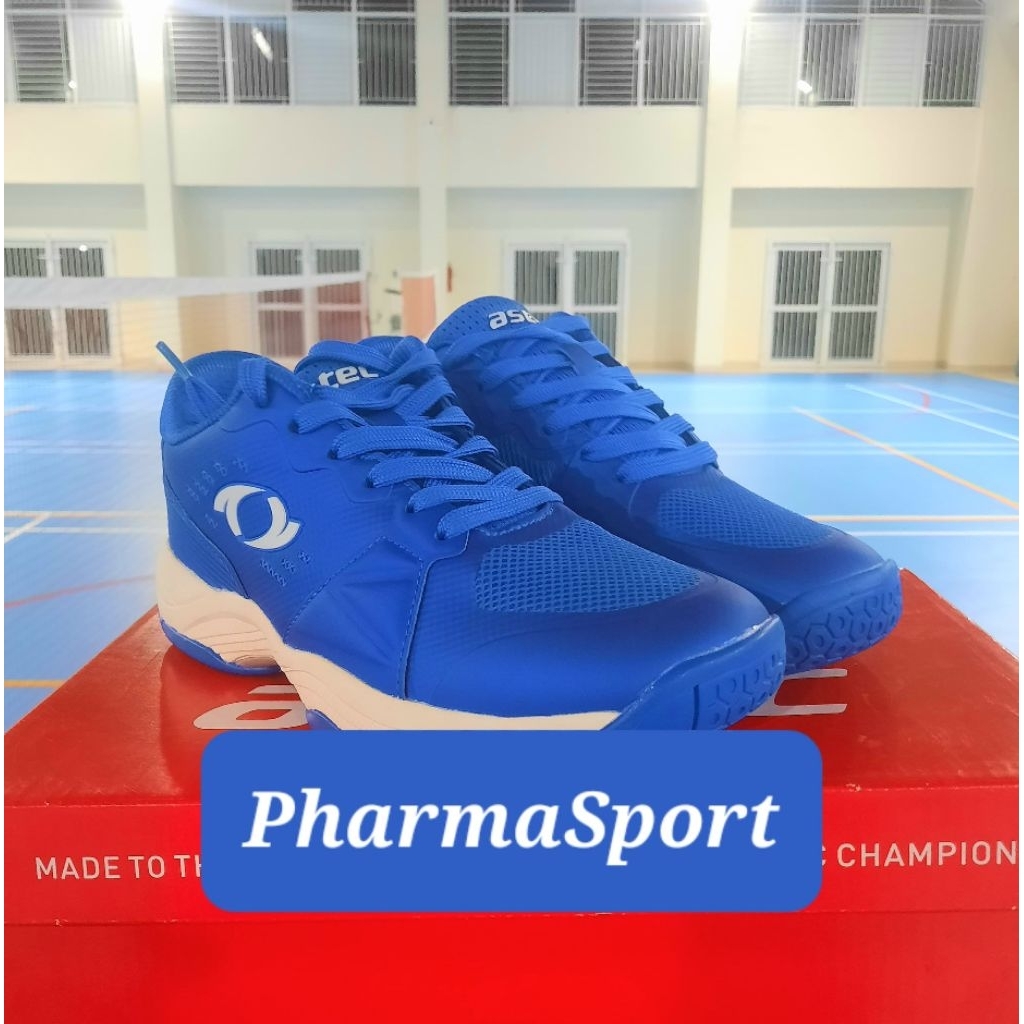 Size 42 Sepatu Bulutangkis Astec Biru Doff Original Hiro