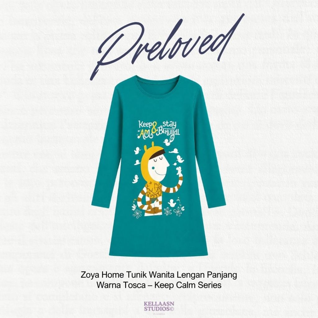 [PRELOVED] Zoya Home Tunik Wanita Lengan Panjang Warna Tosca – Keep Calm Series