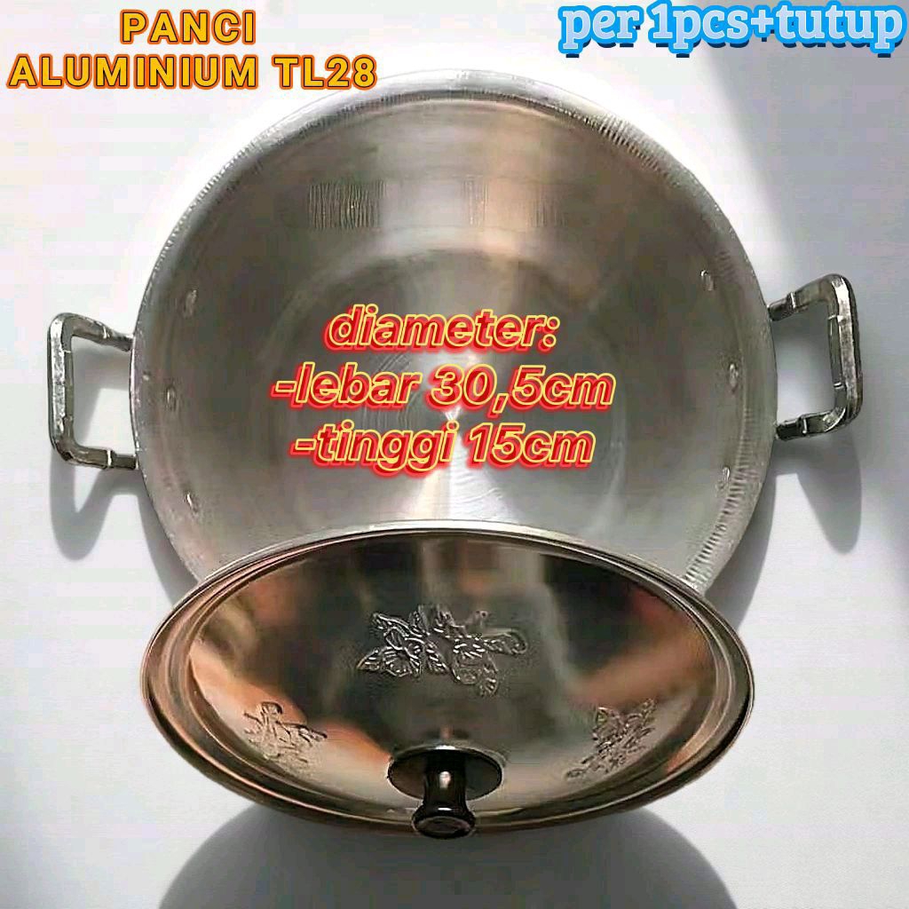 Panci jawa aluminium TL 28 cm maspion / Panci TL 28 cm aluminium jawa maspion / Panci masak air TK j