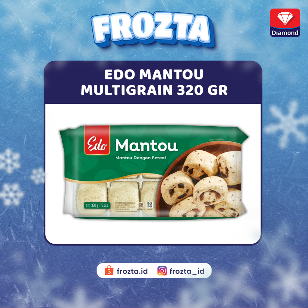 Frozen Food EDO Mantou Multigrain Roti Kukus Lembut 320 GR