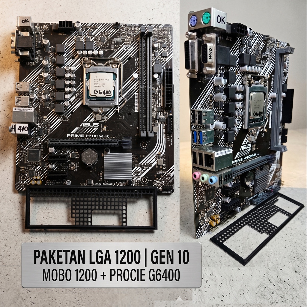 Asus Prime H410 + Intel Gen 10 G6400 | Paketan LGA 1200