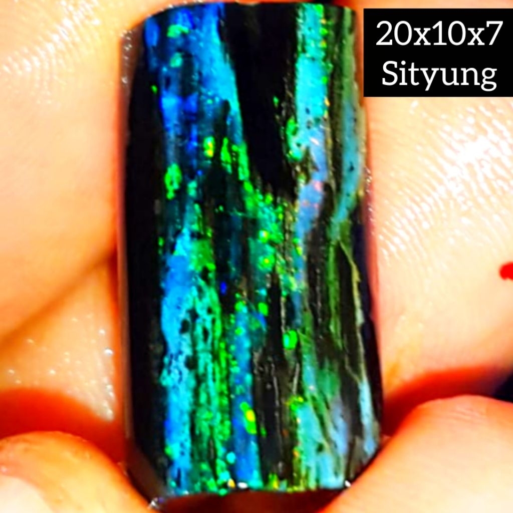 Batu Black Opal kalimaya Sempur Banten Jarong Natural Sisit Ruyung Bahan Ranting Biyang