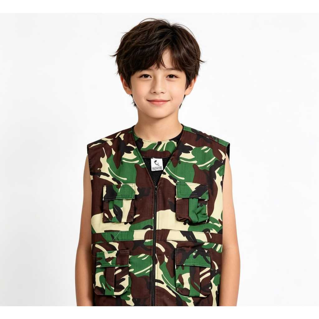 Rompi Anak Motif Loreng / Rompi Army Anak Vest