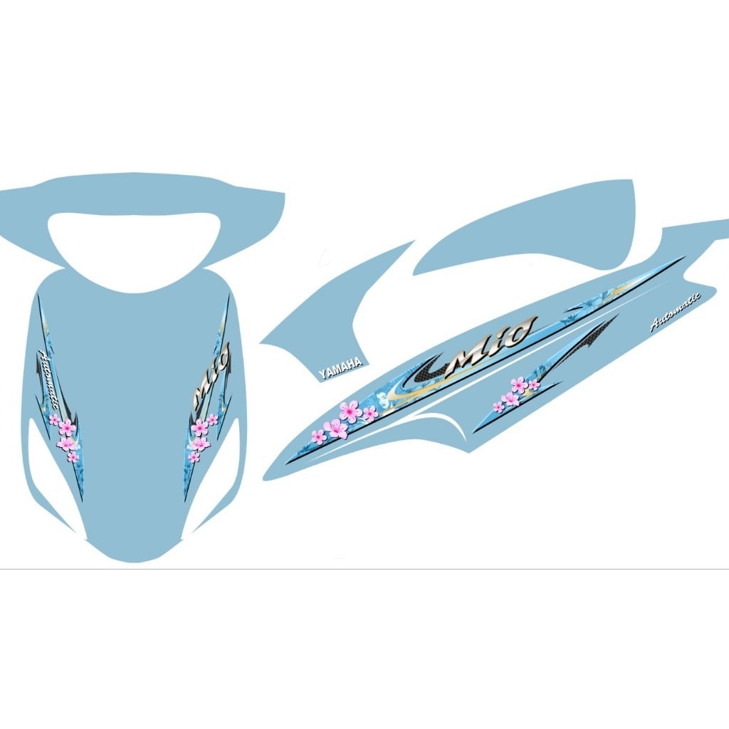 striping mio custom warna ala helm arai bahan transparan superglossy