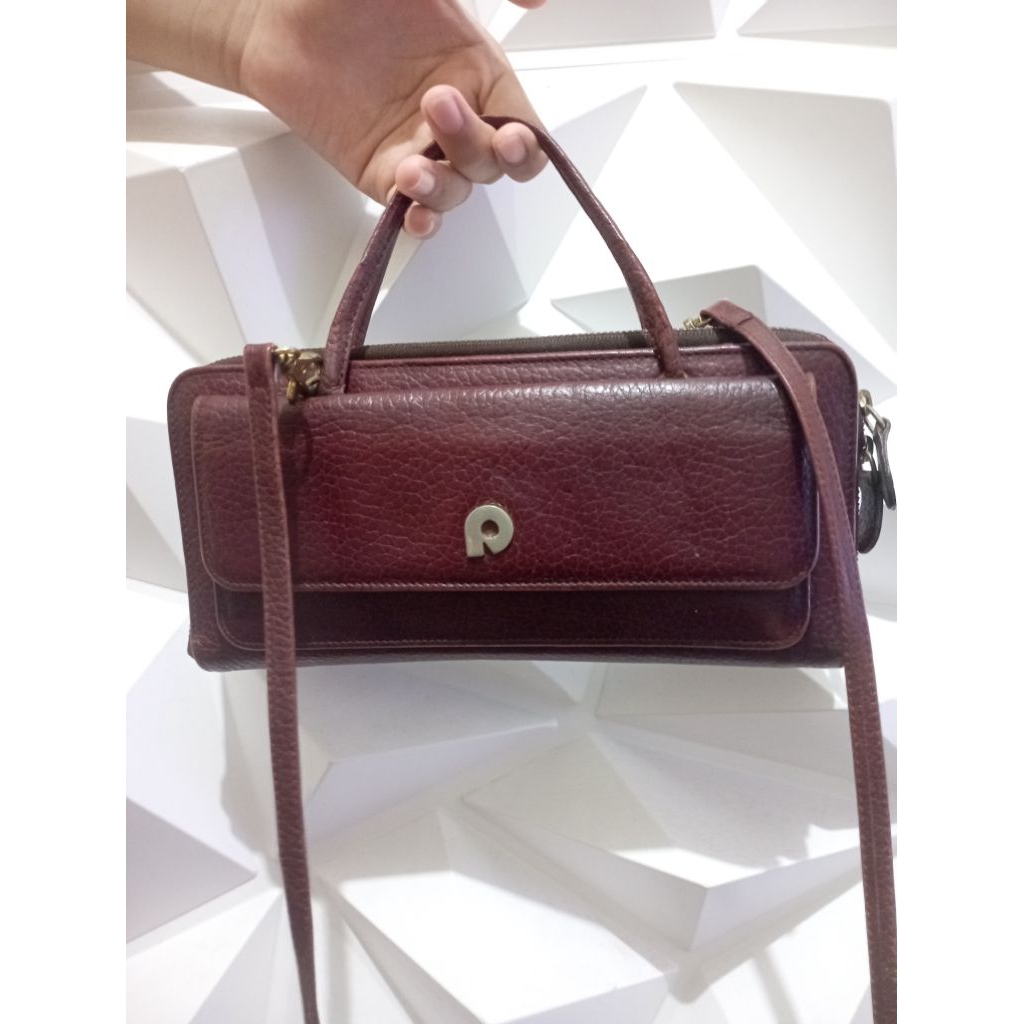 tas dompet clutch papillon muat 4 hp uang preloved papilon bekas seken second kulit asli banyak ruan