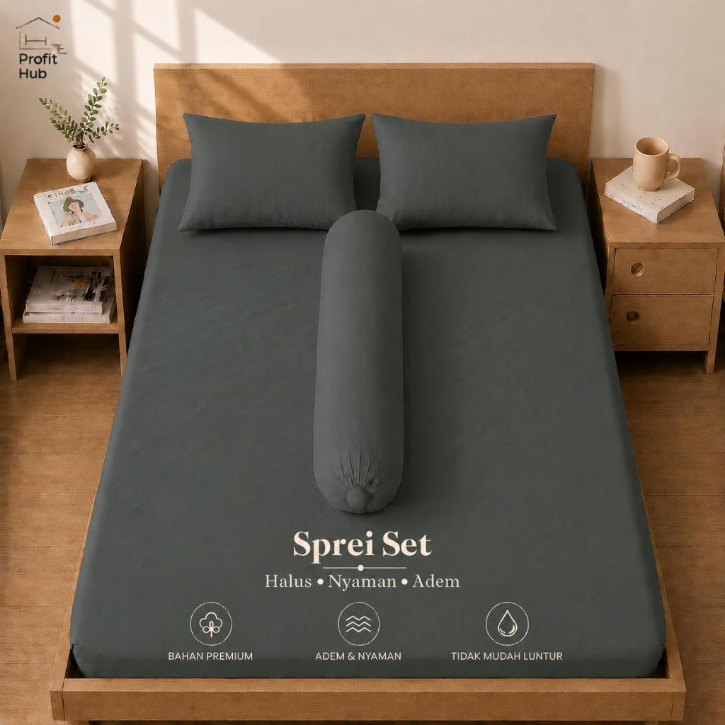 Sprei Set Polos 100x200 Tinggi 20/30/40