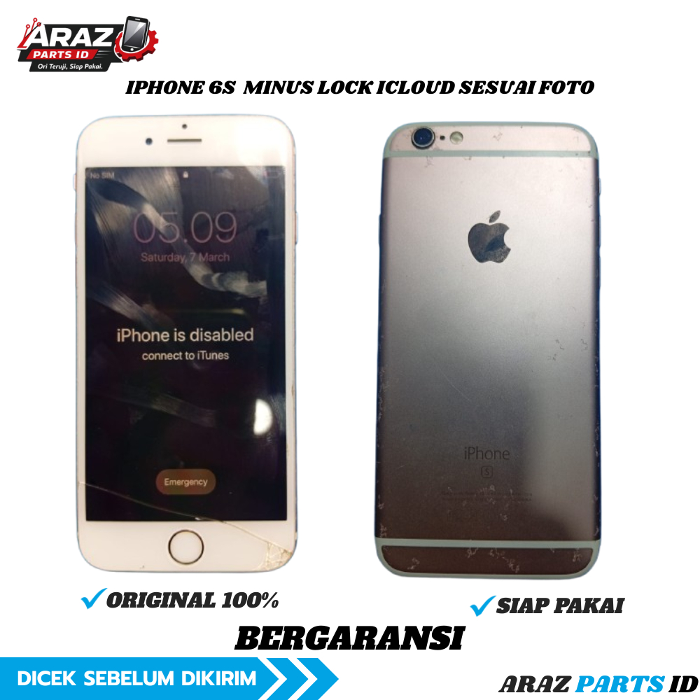 iPhone 6s iCloud Lock Minus Sesuai Foto Unit HP Seken - Araz Parts ID