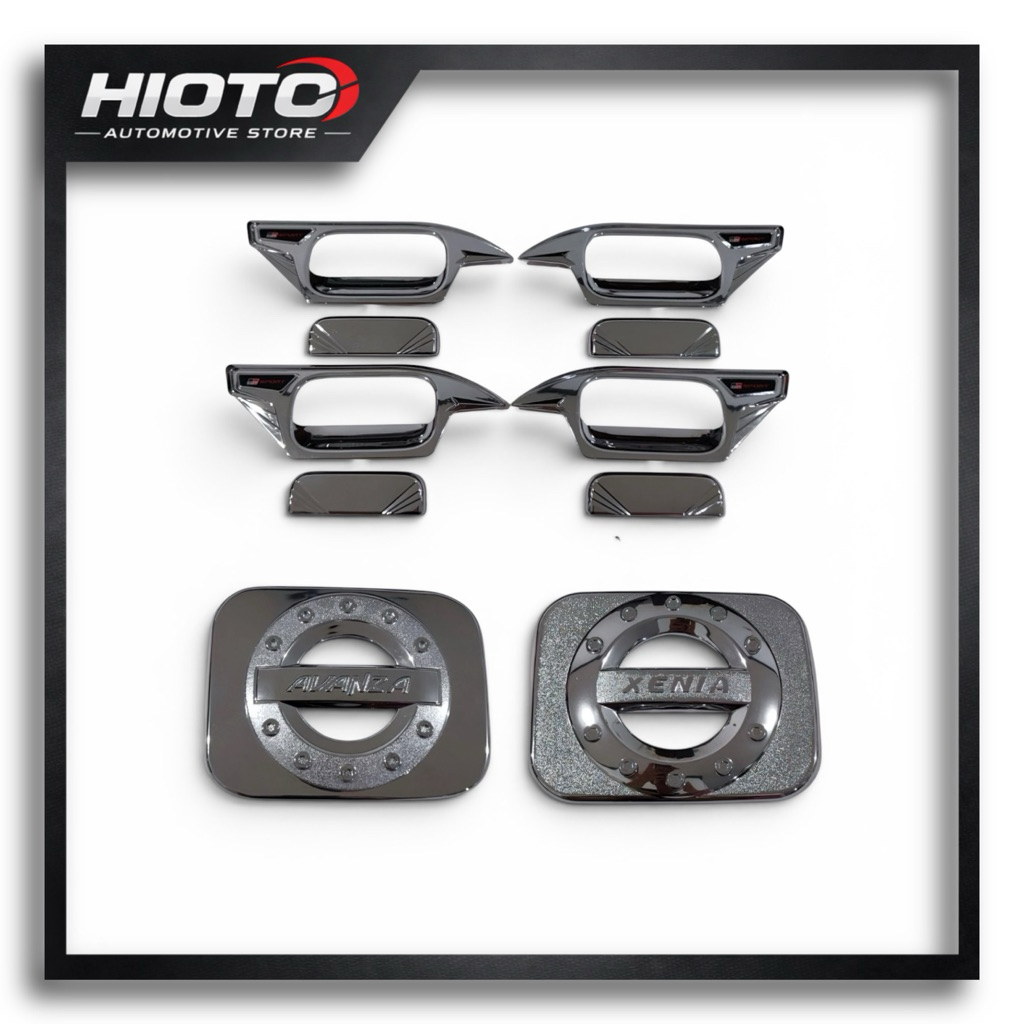 Cover Handle Pintu Outer + Cover Tutup Tangki Chrome Avanza Xenia 2005, 2006, 2007, 2008, 2009, 2010