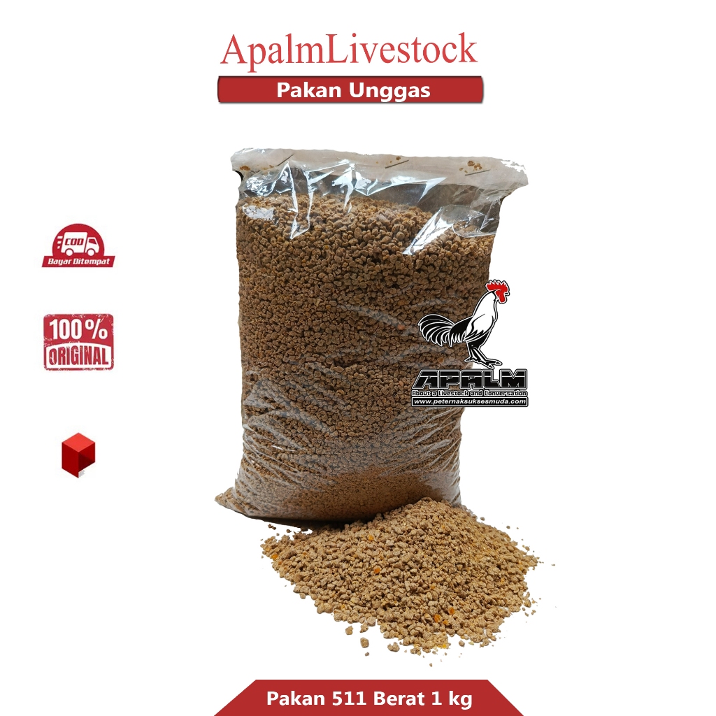 APALM Pur 511 Pakan Ayam 1 kg Ternak Pedaging Bangkok Aduan