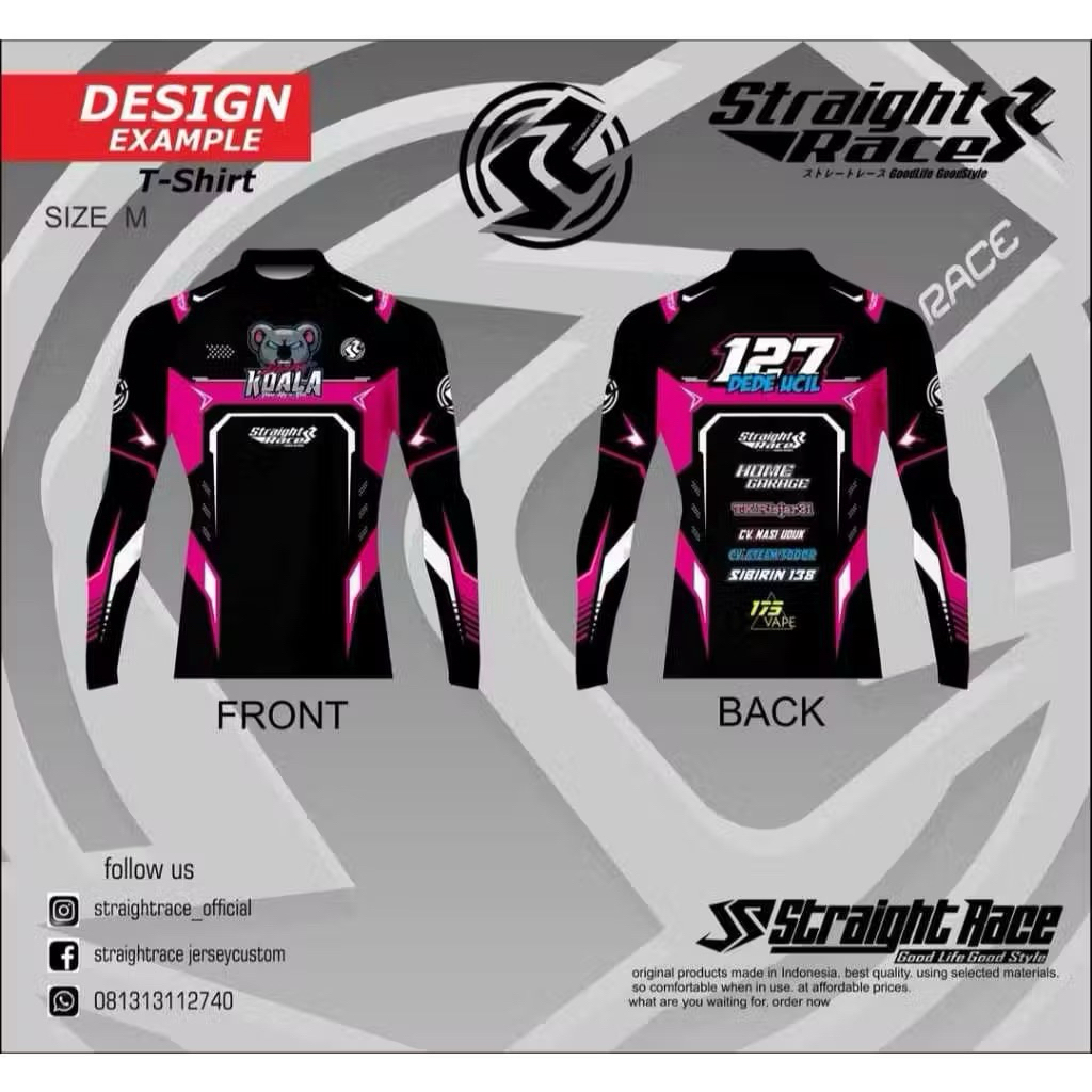 JERSEY INERSUIT BALAP DRAG ROAD RACE DAN DALEMAN WERPACK FREE DESAIN