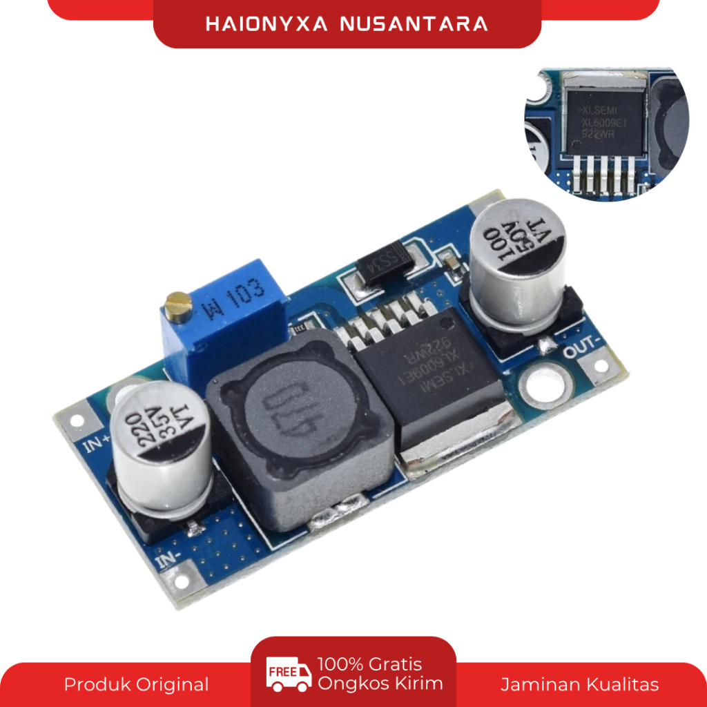XL6009 DC-DC Step Up Boost Converter 4A Booster Module Modul Step Up XL6009 Modul Penaik Tegangan XL