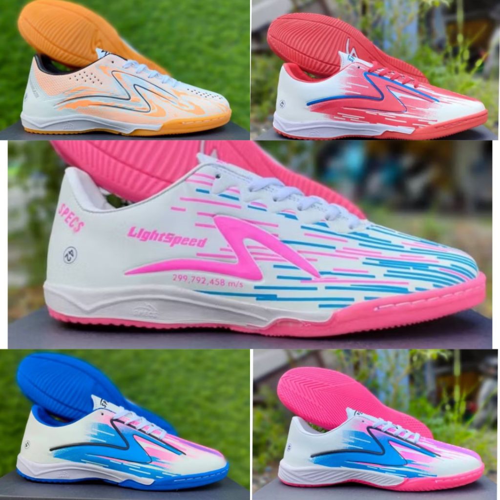 Sepatu Futsal Specs Accelerator Lighspeed reborn 2025 Putih Pink Biru SEPATU FUTSAL SPECS ACCELERATO