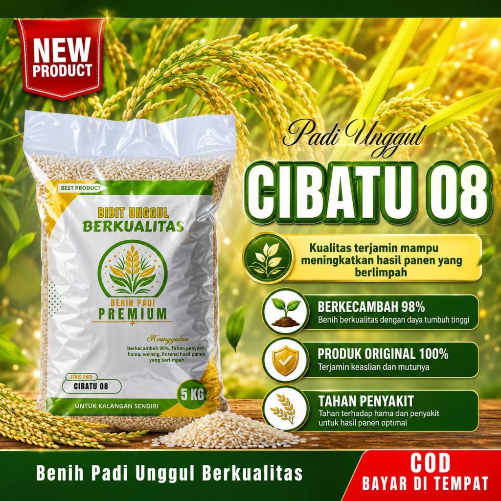 Benih padi unggul CIBATU 08 kemasan 5kg original