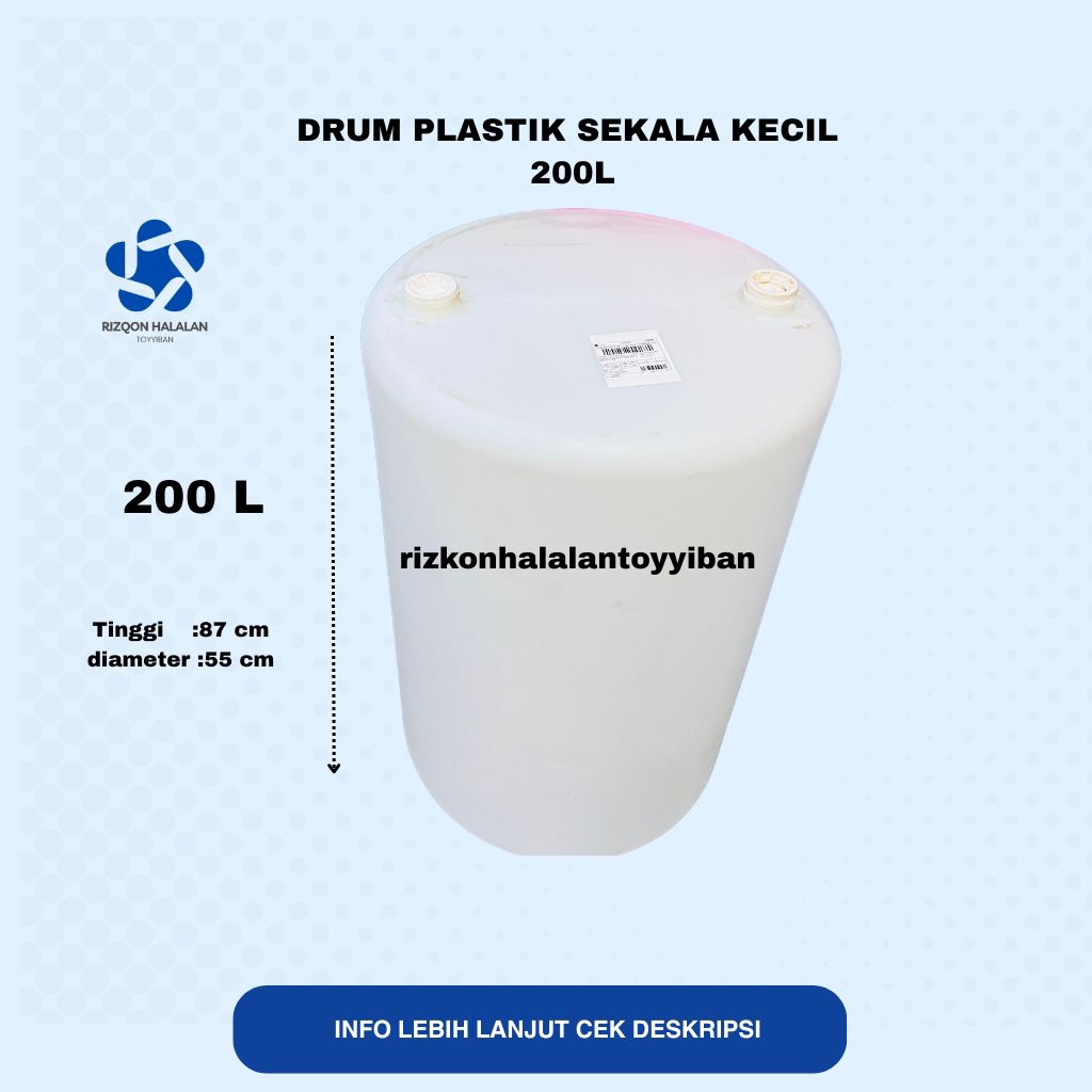 Drum plastik putih sekala kecil