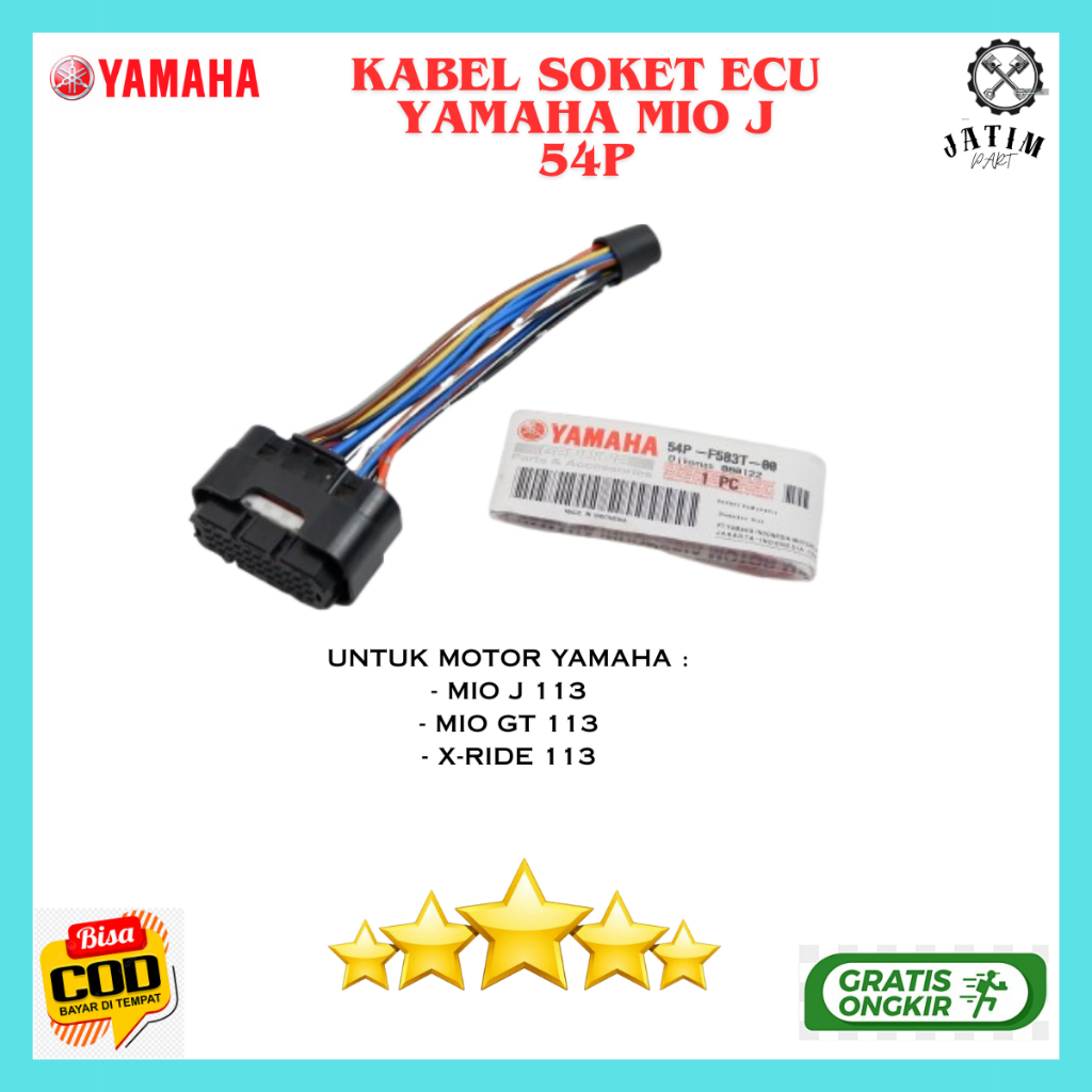 Soket Ecu Mio J Ori / Kabel Socket ECM Yamaha XRide Asli Bawaan Motor - 54P-F583T-00
