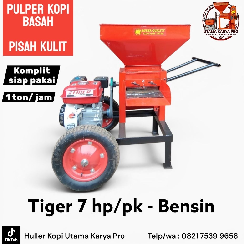 Huller kopi basah pisah kulit / pengupas kulit kopi basah
