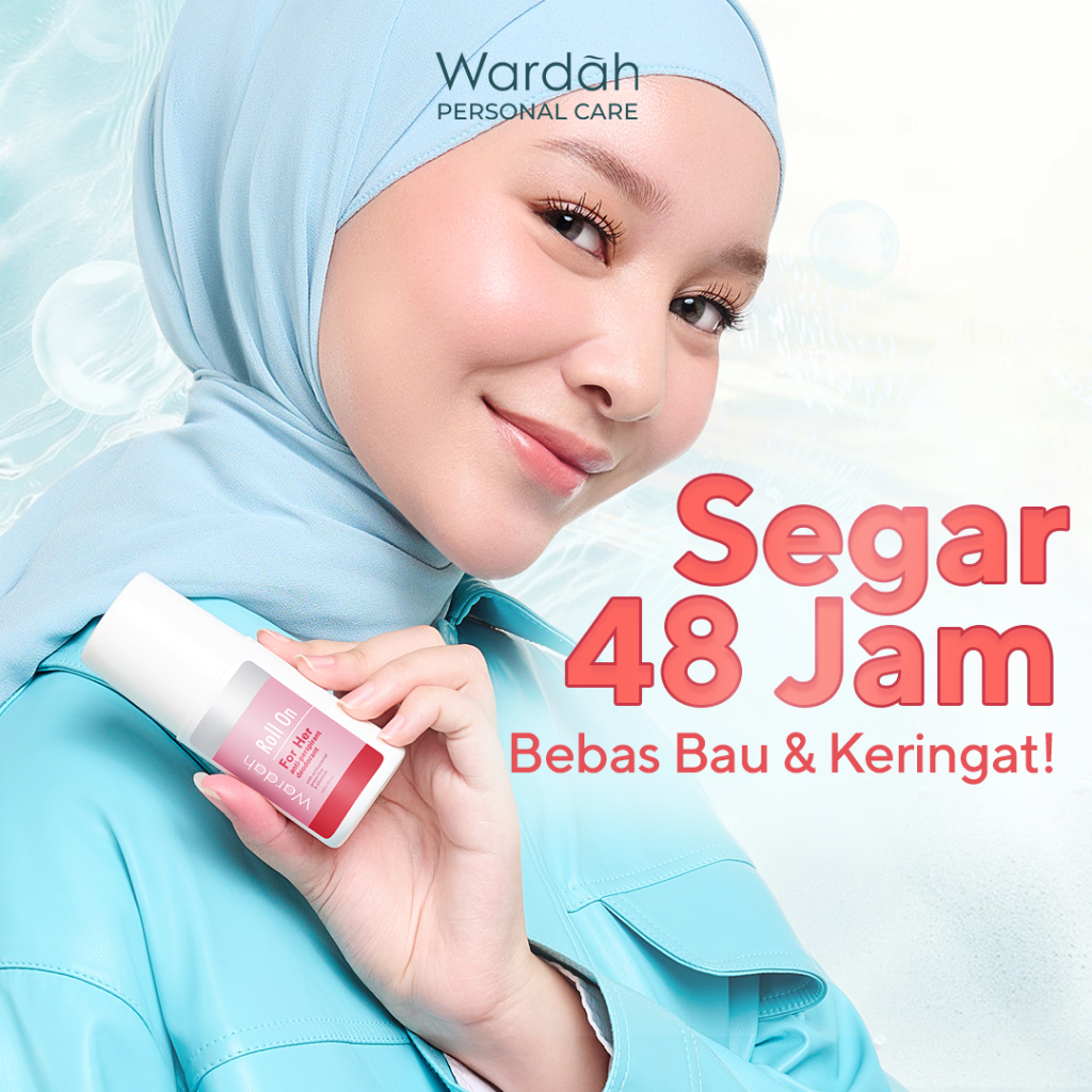 Wardah Roll On For Her 60 ml - Deodoran Halal Non Alkohol yang Mampu Mencegah Bau Badan Seharian - N