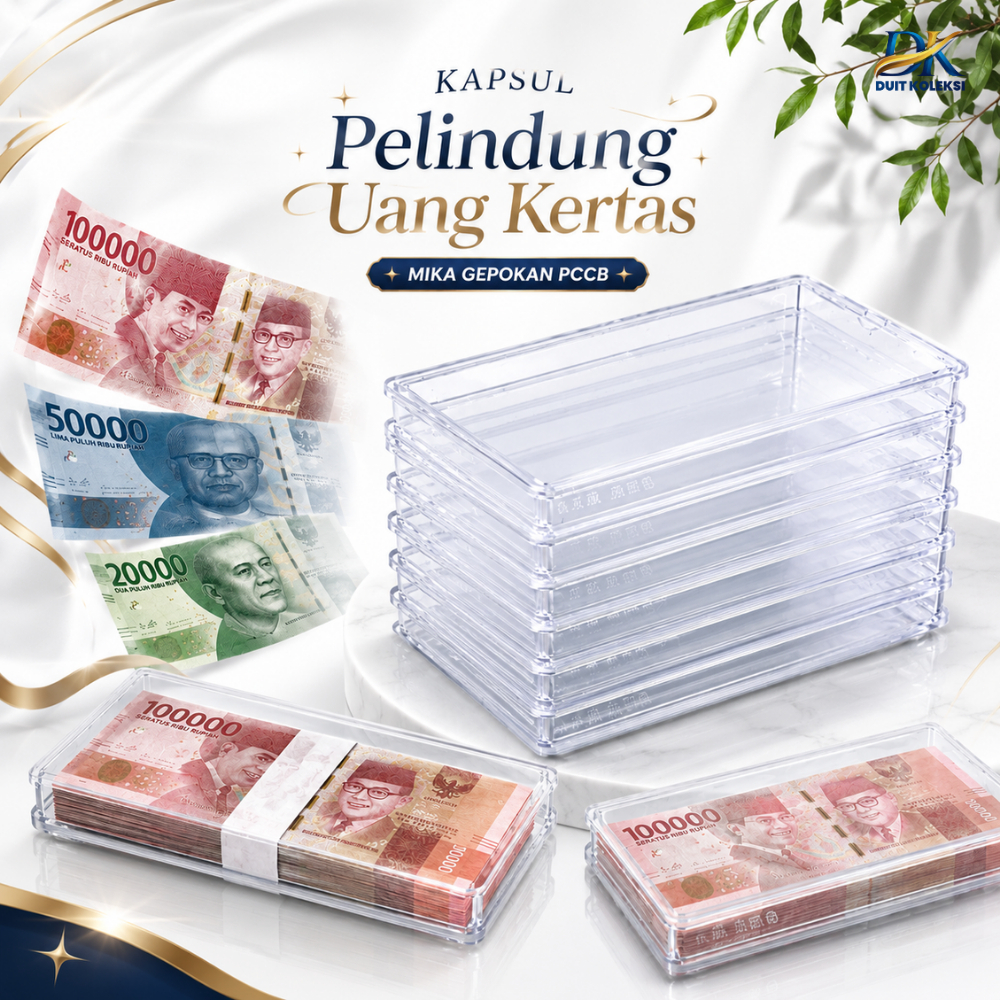 Kapsul Pelindung Uang Kertas Mika Gepokan PCCB