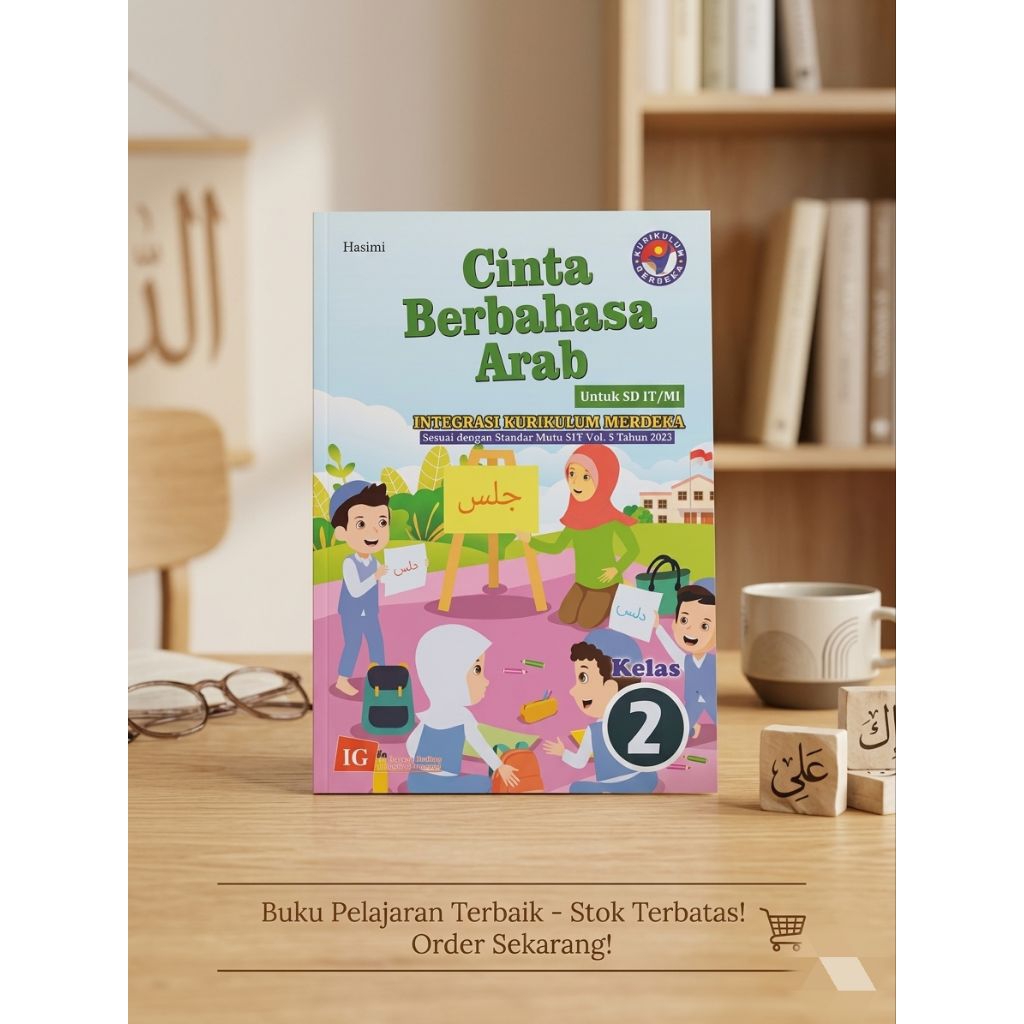 Buku Cinta Berbahasa Arab - Cinta Berbahasa Arab - Buku Bahasa Arab untuk SD/IT/MI Kelas 2 Kurikulum