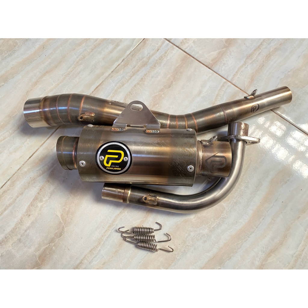 knalpot Pekajaman drag Ex samping kompetisi untuk bebek 130 Tune Up