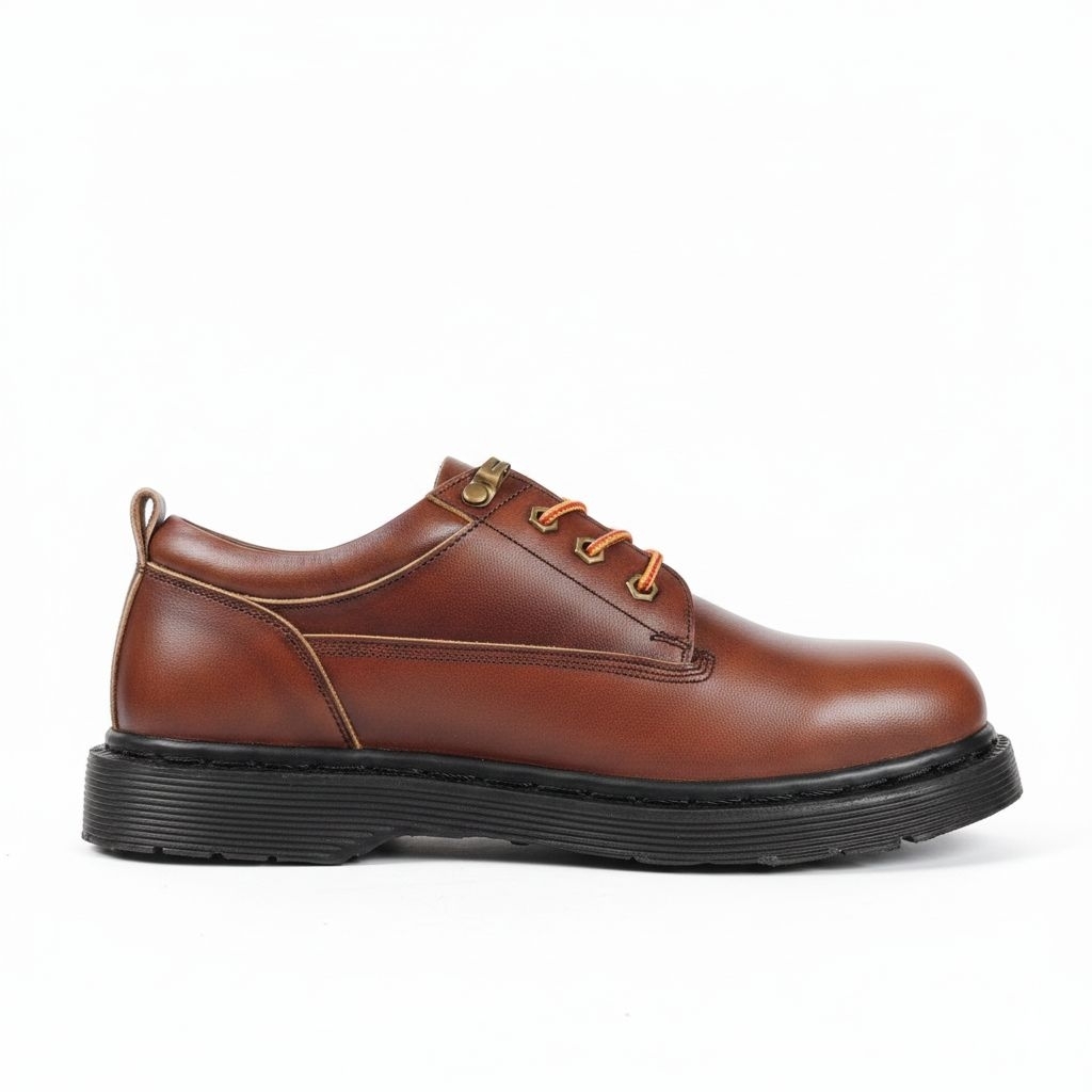 Synkro Buana Satria - Sepatu Kulit Formal Kasual Sepatu Pria Coklat BrushOf