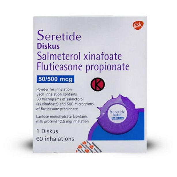 SERETIDE DISKUS 50/500 INHALER 1 DISKUS @ 60 DOSIS