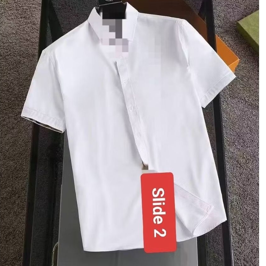 KEMEJA LENGAN PENDEK PRIA PUTIH BRBY 8099 BRANDED