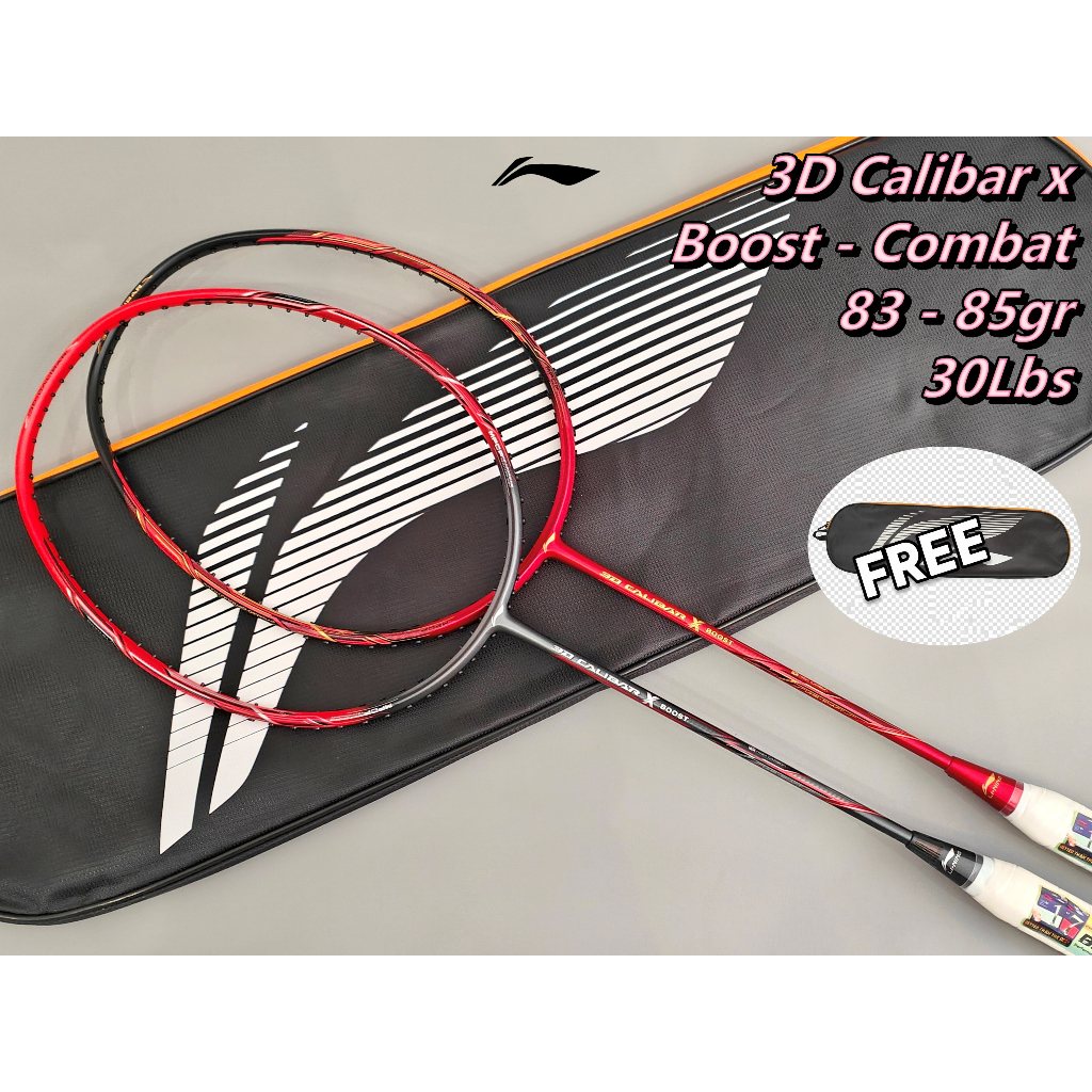 LiNing Raket Badminton 3D Calibar X BOOST / 3D CALIBAR X COMBAT 83-85gr 30LBS