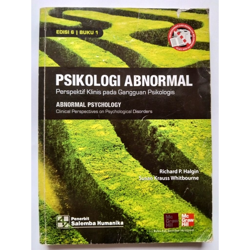 Buku Psikologis Abnormal: Perspektif Klinis pada Gangguan Psikologis Oleh Richard P. Halgin