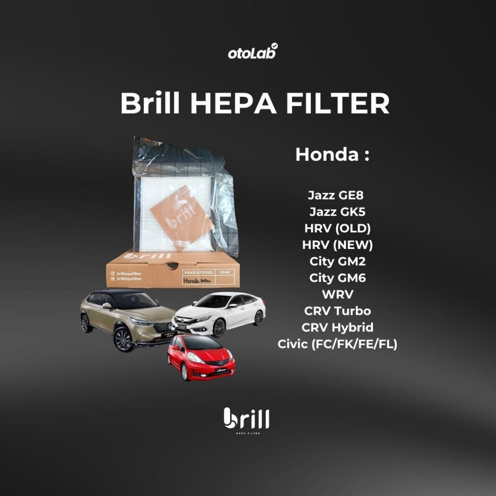 Brill HEPA Filter - HONDA - Filter Kabin Mobil/Filter AC Mobil/Car Cabin Filter/HEPA Filter Mobil