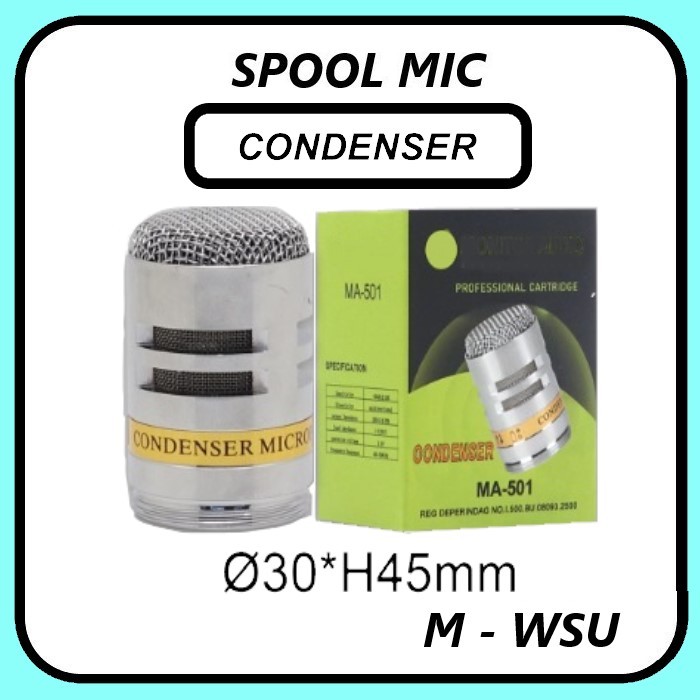 S-NET Spool Microphone Condenser 16 mm -  Spul Mic Vocal kabel dan wireless M - WSU
