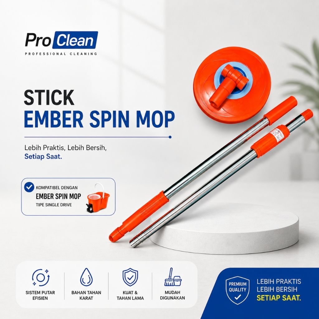 Stick Spin Mop Proclean Original / Gagang Pel Lantai