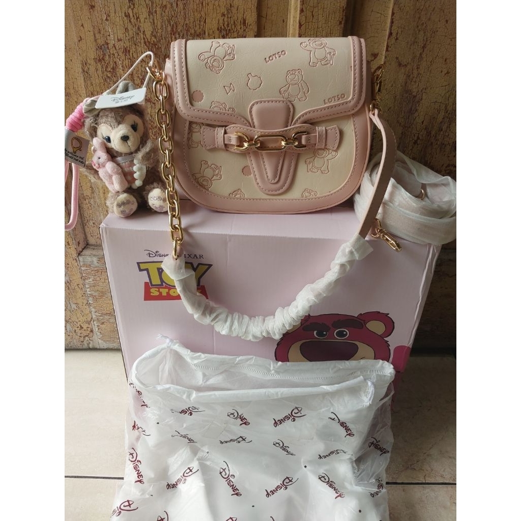 TAS ORIGINAL DISNEY LOTSO FREE GANTUNGAN BONEKA PAKAI BOX LOTSO