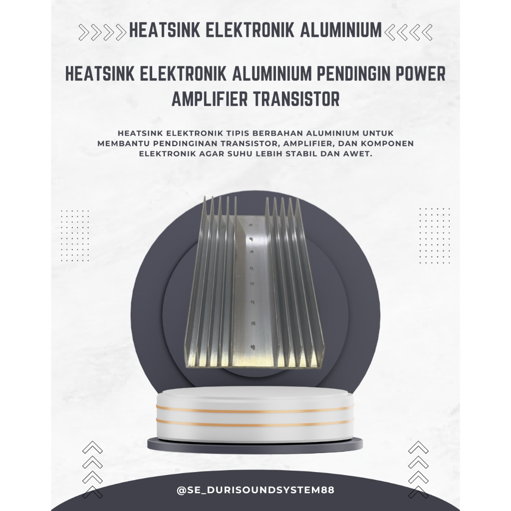 Heatsink Elektronik Aluminium Pendingin Power Amplifier Transistor