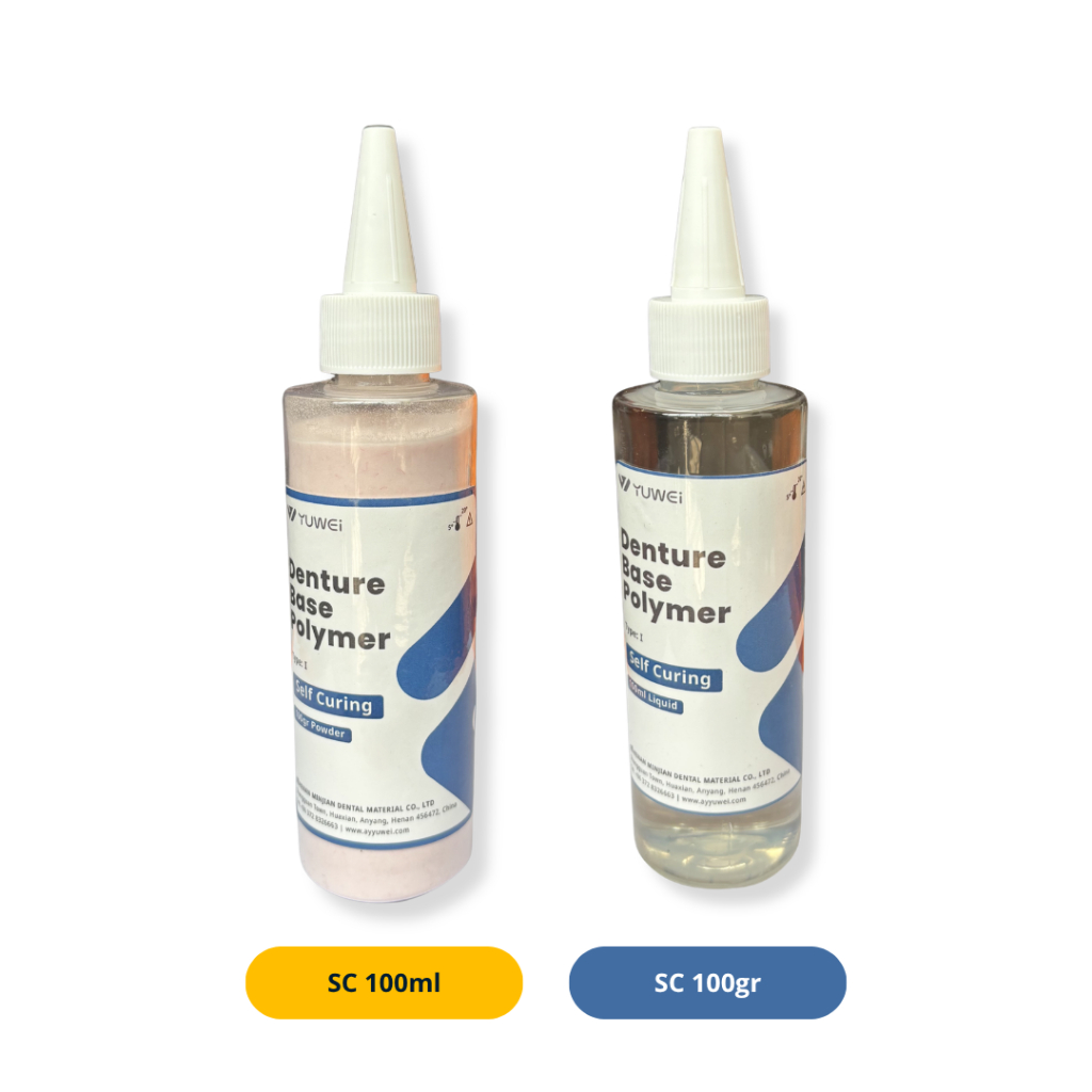 Paket Bubuk Acrylic Akrilik Self Curing SC Powder 100gr + Liquid 100ml Merek Yuwei