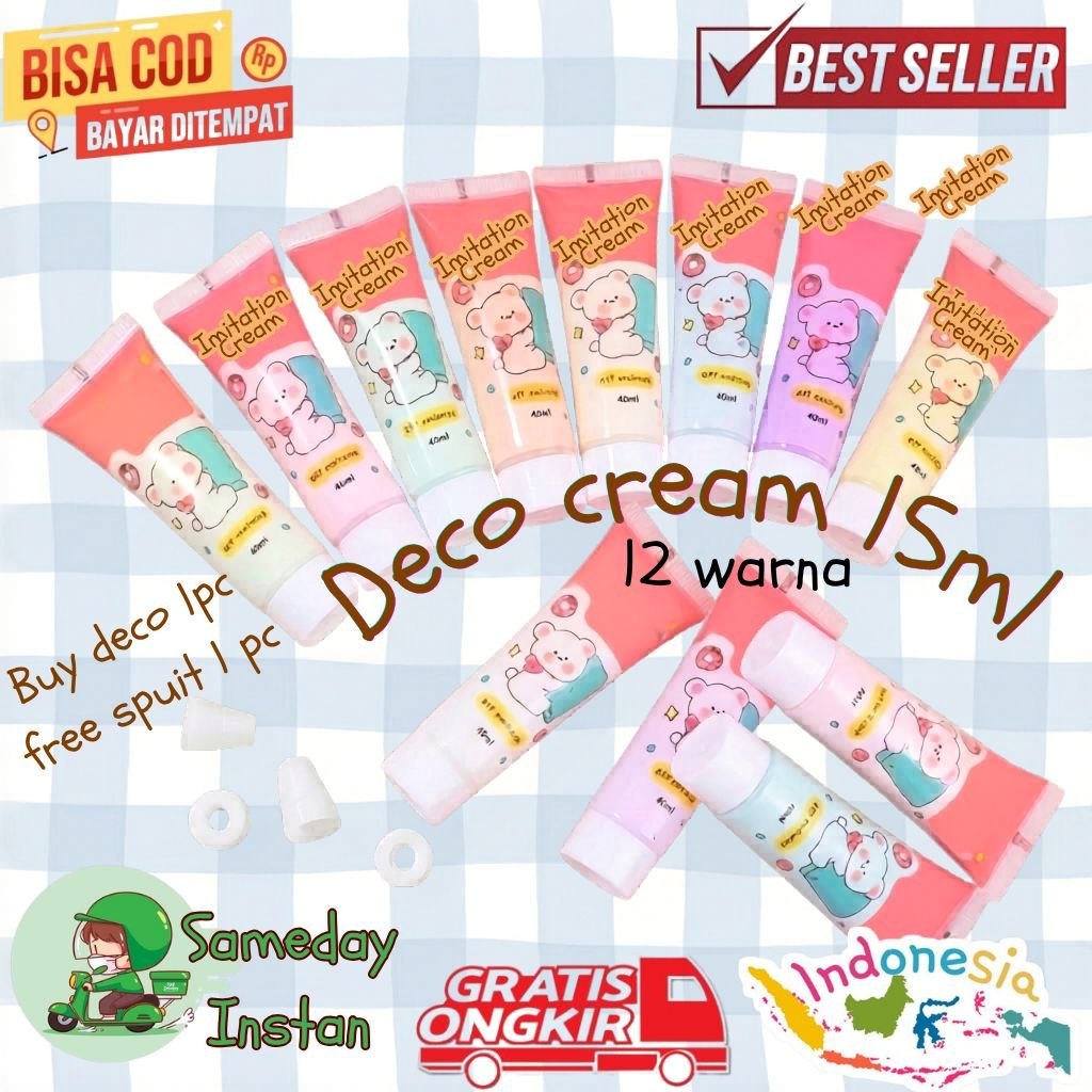 HW-Deco Cream 15ml DIY Whipped Cream Glue Phone Case