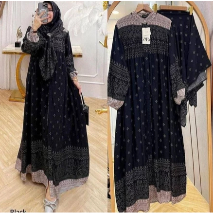 Gamis Hijab Kekinian Rayon Premium Tazkia Dress Set